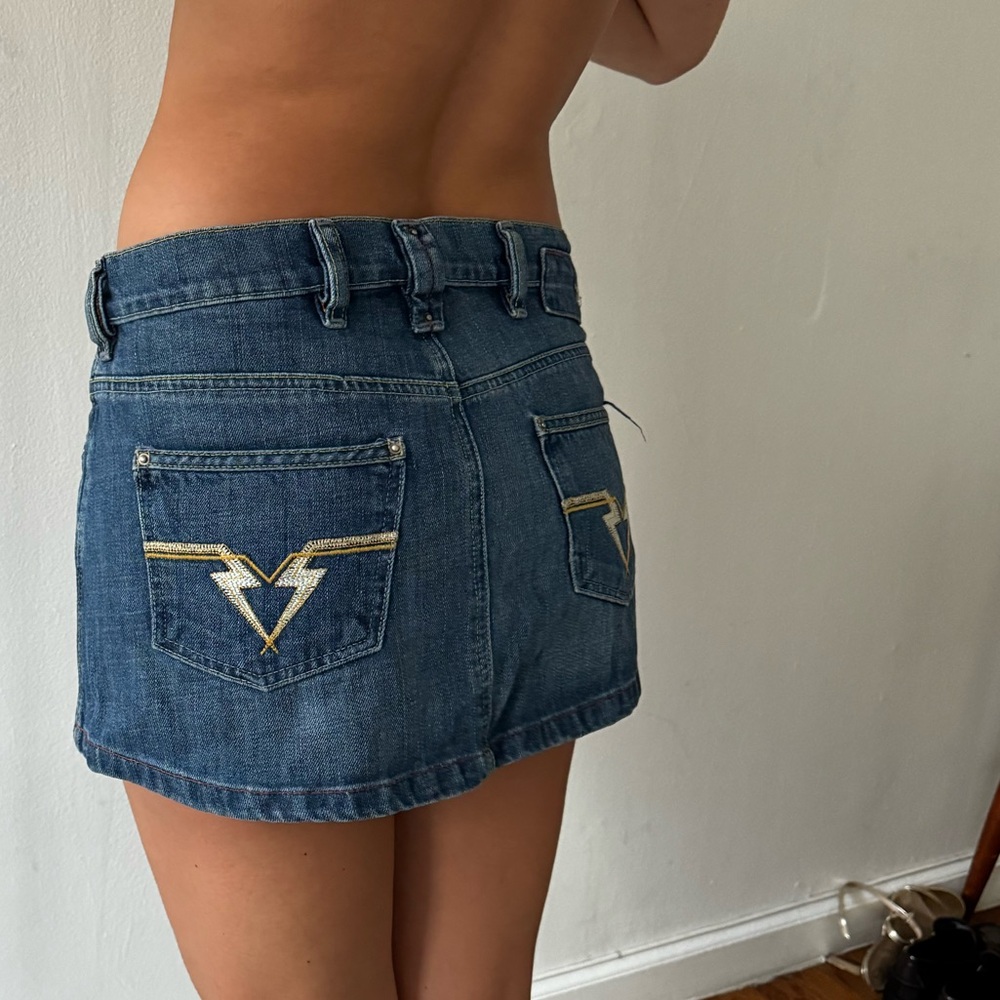 Diesel red label denim mini skirt